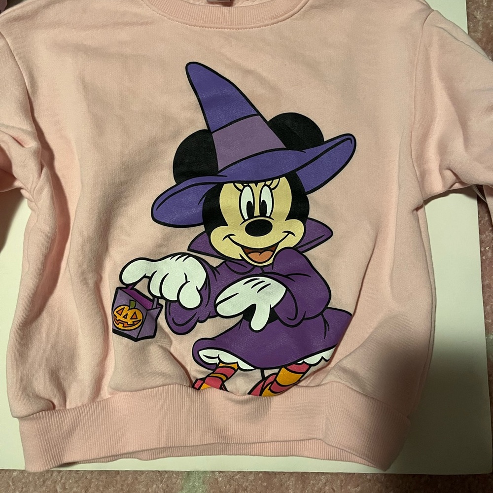Pink Minnie Mouse Halloween Sweatshirt